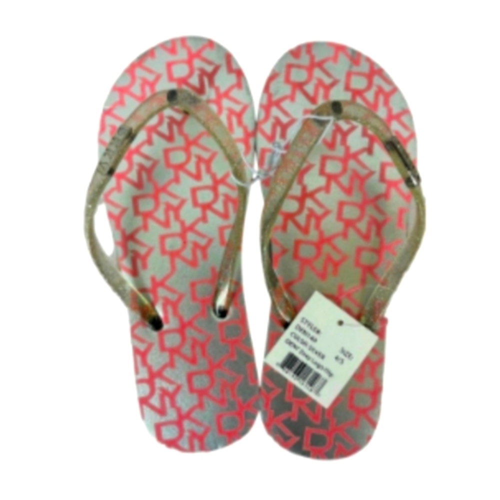 NWT Girl's DKNY Zoey Flip-flops